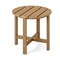 18 Inch Set of 2 Round Outdoor Adirondack Side Tables with Slatted Design and X-Shaped Structure